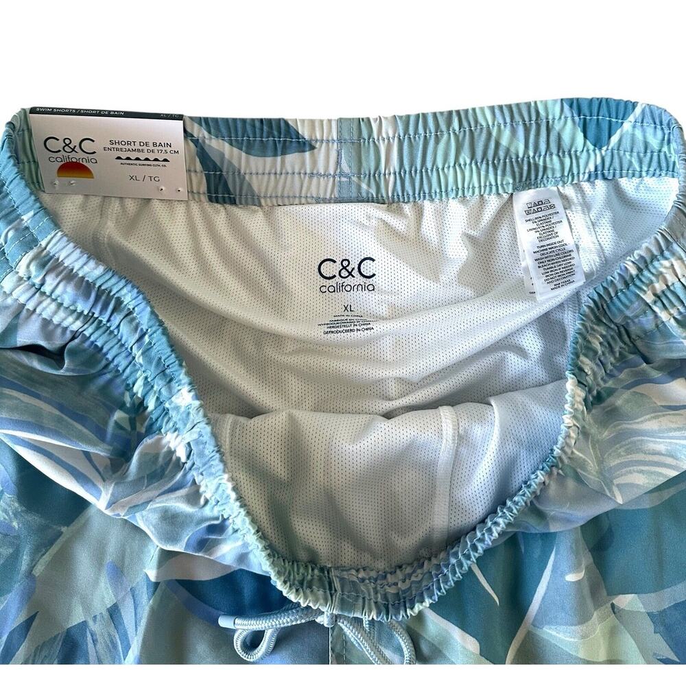 C&C California Men's 2 PCS Swimming Shorts And Polo Top Set Size XL Blue - Picture 12 of 14